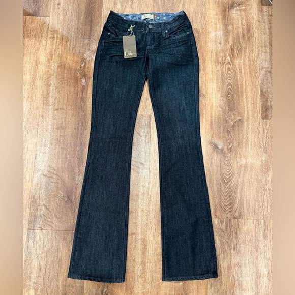 PAIGE Denim - PAIGE Dark Blue Flare & Wide Leg Jeans